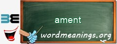 WordMeaning blackboard for ament